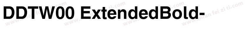 DDTW00 ExtendedBold字体转换